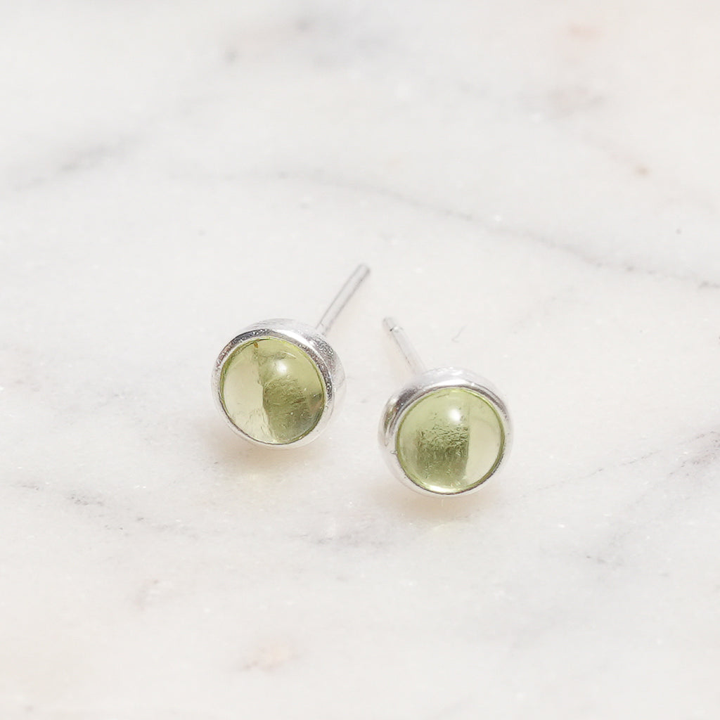 Sterling Silver Peridot Crystal Earrings