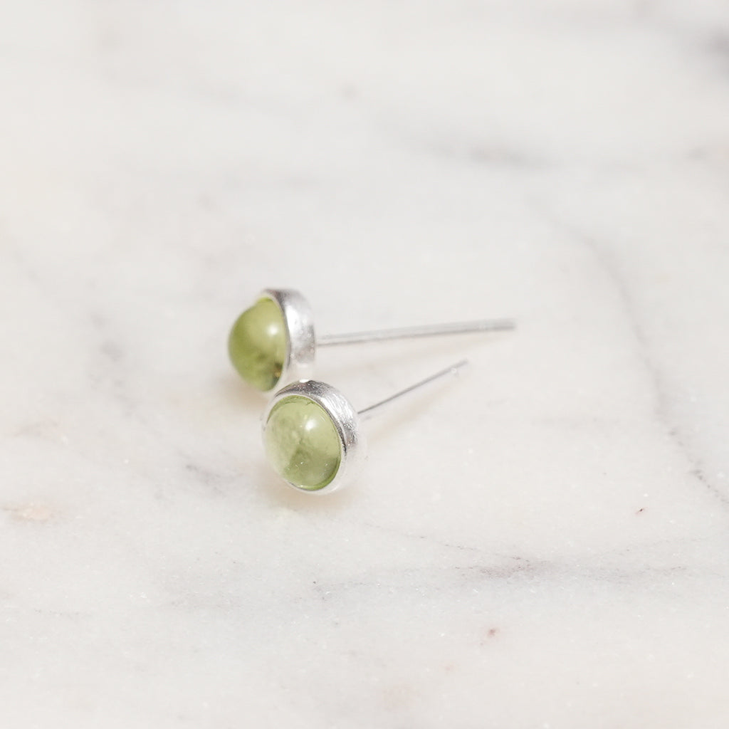 Sterling Silver Peridot Crystal Earrings