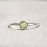 Sterling Silver Peridot Crystal Ring