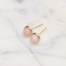 Load image into Gallery viewer, Sterling Silver Pink Opal Crystal Earrings