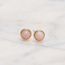Load image into Gallery viewer, Sterling Silver Pink Opal Crystal Earrings