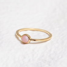 Load image into Gallery viewer, Sterling Silver Pink Opal Crystal Ring