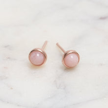 Load image into Gallery viewer, Sterling Silver Pink Opal Crystal Earrings