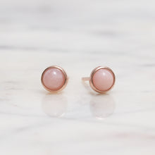 Load image into Gallery viewer, Sterling Silver Pink Opal Crystal Earrings