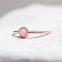 Load image into Gallery viewer, Sterling Silver Pink Opal Crystal Ring