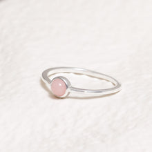 Load image into Gallery viewer, Sterling Silver Pink Opal Crystal Ring