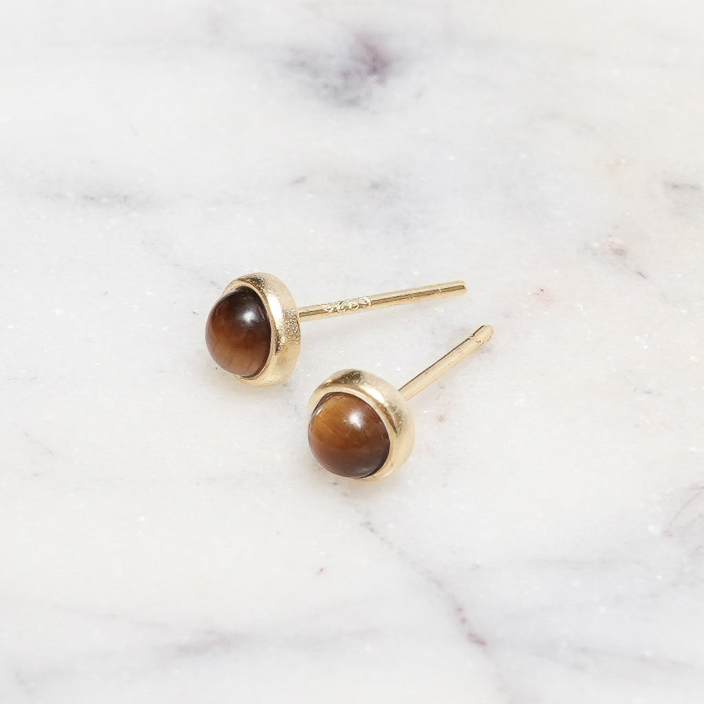 Sterling Silver Tiger's Eye Crystal Earrings