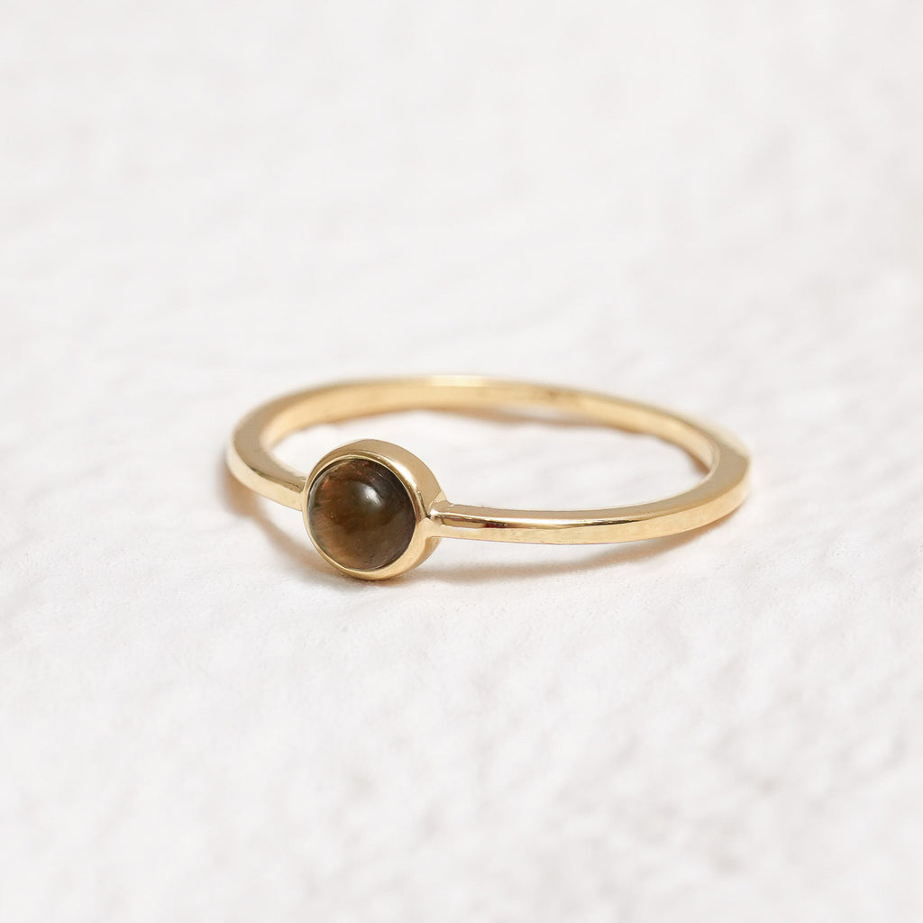 Sterling Silver Tiger's Eye Crystal Ring