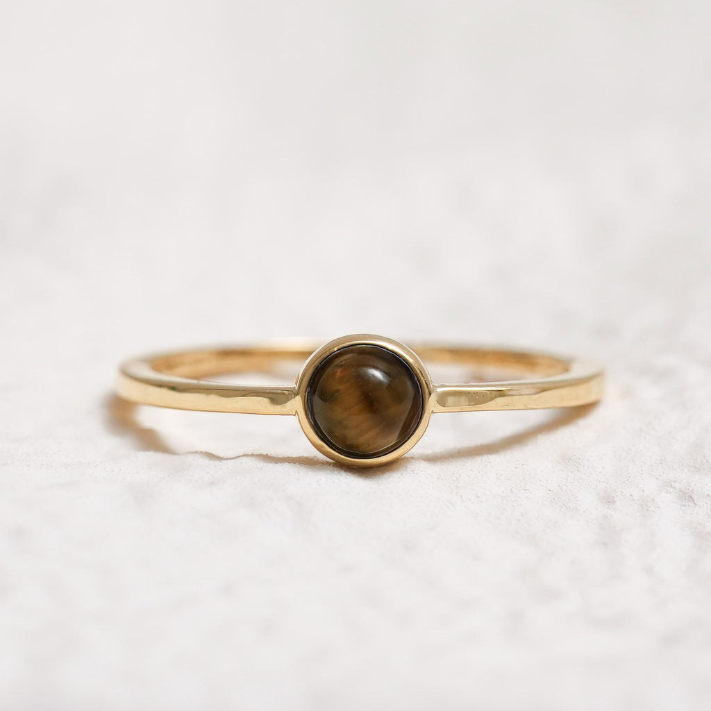 Sterling Silver Tiger's Eye Crystal Ring