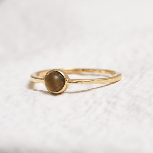 Sterling Silver Tiger's Eye Crystal Ring