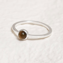 Load image into Gallery viewer, Sterling Silver Tiger&#39;s Eye Crystal Ring