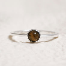 Load image into Gallery viewer, Sterling Silver Tiger&#39;s Eye Crystal Ring