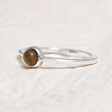 Load image into Gallery viewer, Sterling Silver Tiger&#39;s Eye Crystal Ring