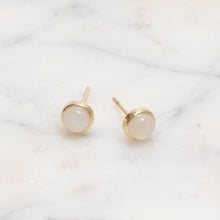 Load image into Gallery viewer, Sterling Silver White Moonstone Crystal Earrings