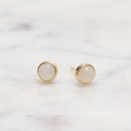 Sterling Silver White Moonstone Crystal Earrings