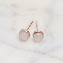 Load image into Gallery viewer, Sterling Silver White Moonstone Crystal Earrings