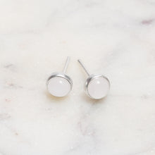 Load image into Gallery viewer, Sterling Silver White Moonstone Crystal Earrings