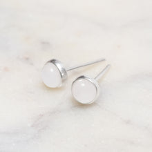 Load image into Gallery viewer, Sterling Silver White Moonstone Crystal Earrings