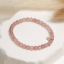 Load image into Gallery viewer, Genuine Strawberry Quartz Gemstone Bracelet
