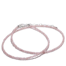 Load image into Gallery viewer, Genuine Strawberry Quartz Gemstone Necklace, Choker