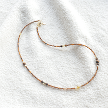 Load image into Gallery viewer, Tiger&#39;s Eye &amp; Citrine Gemstone Necklace