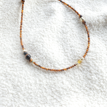 Load image into Gallery viewer, Tiger&#39;s Eye &amp; Citrine Gemstone Necklace